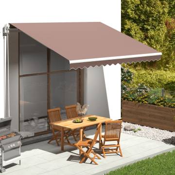 Replacement Awning Fabric - Brown 4x3.5 m | HipoMarket