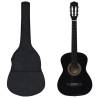 8 Piece Classical Guitar Beginner Set Black 3/4 36" Colour black Size 3/4 36" 