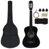 8 Piece Classical Guitar Set for Beginners - Black 36"