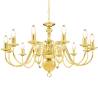 Elegant Golden Chandelier with 12 E14 Bulb Bases