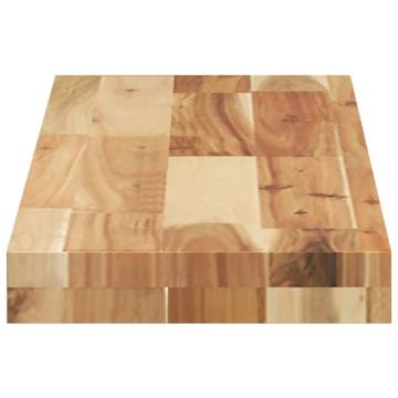 Rectangular Solid Wood Acacia Table Top - 80x20x4 cm