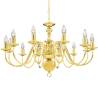 Elegant Golden Chandelier with 12 E14 Bulb Bases