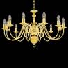 Elegant Golden Chandelier with 12 E14 Bulb Bases