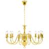 Elegant Golden Chandelier with 12 E14 Bulb Bases