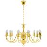 Elegant Golden Chandelier with 12 E14 Bulb Bases