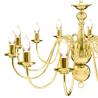 Elegant Golden Chandelier with 12 E14 Bulb Bases