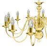 Elegant Golden Chandelier with 12 E14 Bulb Bases