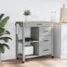 MONZA Kitchen Trolley - Solid Pine Wood | 84x40x90 cm