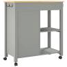 MONZA Kitchen Trolley - Solid Pine Wood | 84x40x90 cm