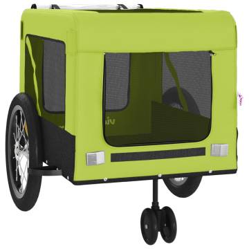 Pet Bike Trailer - Green & Black Oxford Fabric | HipoMarket