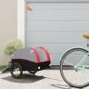 Bike Trailer Black and Red 30 kg Iron Colour red Size 123 x 52 x 53 cm 