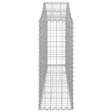 Arched Gabion Baskets - 11 pcs Galvanised Iron | HipoMarket