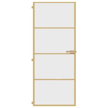 Interior Door Slim Golden 83x201.5 cm | Stylish Glass & Aluminium