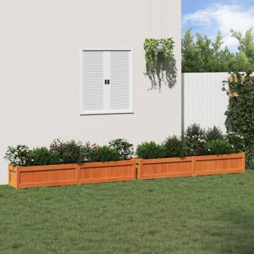 Garden Planters 2 pcs Wax Brown Solid Wood Pine | HipoMarket