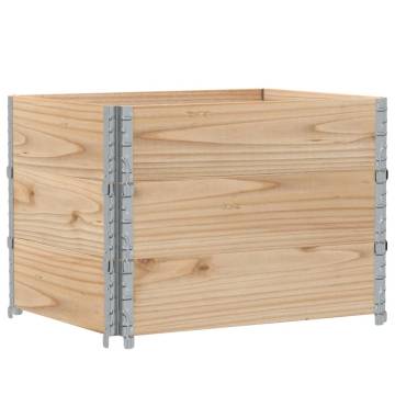 Pallet Collars 3 pcs 80x60 cm Solid Wood Pine | Hipo Market