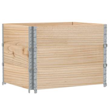 Pallet Collars 3 pcs 80x60 cm Solid Wood Pine | Hipo Market