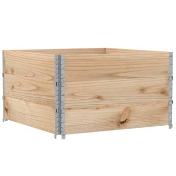 Pallet Collars 3 pcs 100x100 cm Solid Wood Pine - Robust Storage