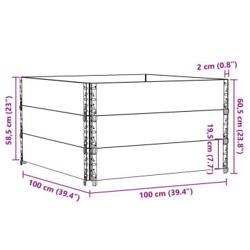 Pallet Collars 3 pcs 100x100 cm Solid Wood Pine - Robust Storage