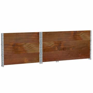 Pallet Collars 3 pcs Brown 120x80 cm Solid Wood Pine | HipoMarket