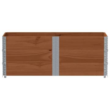 Pallet Collars 3 pcs Brown 150x50 cm Solid Wood - HipoMarket