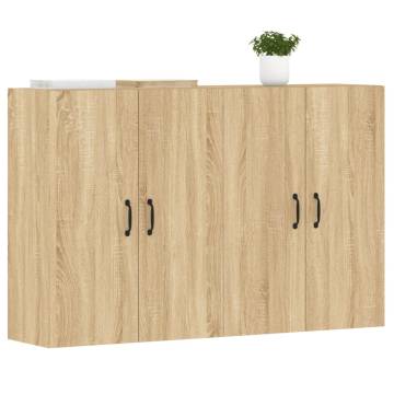 Wall Mounted Cabinets 2 pcs Sonoma Oak - Stylish Storage Solution