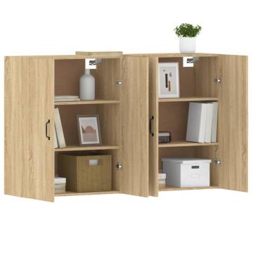 Wall Mounted Cabinets 2 pcs Sonoma Oak - Stylish Storage Solution