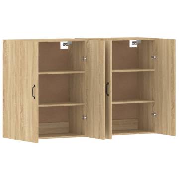 Wall Mounted Cabinets 2 pcs Sonoma Oak - Stylish Storage Solution