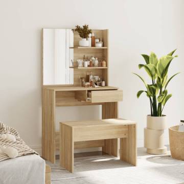 Dressing Table Set Sonoma Oak - Stylish & Functional | Hipo Market