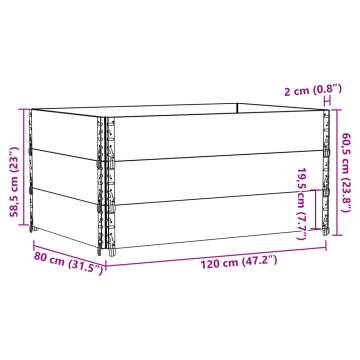 Pallet Collars 3 pcs 120x80 cm Solid Wood - Durable & Versatile