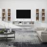 6 Piece High Gloss White TV Cabinet Set - Stylish & Practical