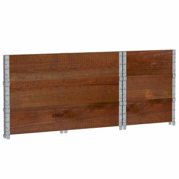 Pallet Collars 3 pcs Brown 100x50 cm Solid Wood Pine | HipoMarket