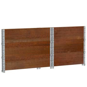 Pallet Collars 3 pcs Brown 80x60 cm Solid Wood Pine | Hipo Market