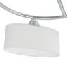 Modern Ceiling Lamp with Ellipsoid Glass Shades for 5 E14 Bulbs