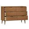 Drawer Cabinet MOLDE Brown | Solid Pine Wood Storage Unit