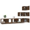 Wall-Mounted TV Cabinet in Brown Oak | Stylish Storage Solution