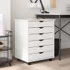 Rolling Cabinet with Drawers MOSS White Solid Wood Pine Colour white Size 53 x 39 x 65.5 cm Quantity in Package 1 Number of 