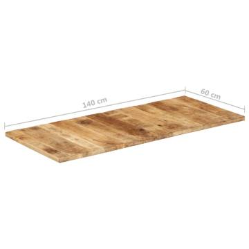 Table Top Solid Mango Wood 140x60 cm - Rustic Charm