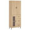 Stylish Highboard Sonoma Oak - 69.5x34x180 cm | HipoMarket