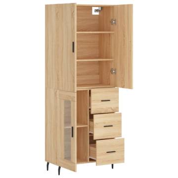 Stylish Highboard Sonoma Oak - 69.5x34x180 cm | HipoMarket