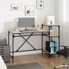 Sonoma Oak Desk with Shelves - Industrial Style - 135x50x90 cm