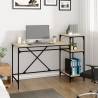 Sonoma Oak Desk with Shelves - Industrial Style - 135x50x90 cm