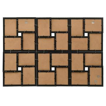 Collage Photo Frame for 24 Photos - Black MDF | HipoMarket