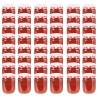 Glass Jam Jars with White & Red Lid - 48 pcs - 230ml