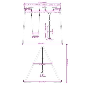 Outdoor Swing Set with Swing & Disc Swing - Fun for Kids