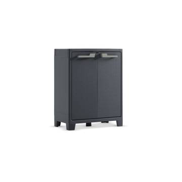 Keter Low Storage Cabinet Moby Graphite Grey | 100 cm