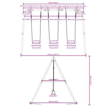 Outdoor Swing Set with 3 Swings - Fun for Kids | HipoMarket