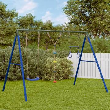 Outdoor Swing Set with Swing, Trapeze, and Ladder | Hipo Market