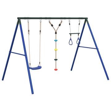 Outdoor Swing Set with Swing, Trapeze, and Ladder | Hipo Market