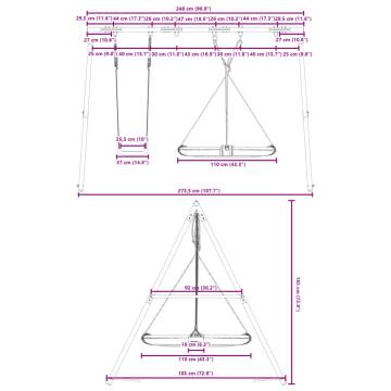 Outdoor Swing Set with Swing & Saucer Swing - Fun & Sturdy