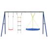 Outdoor Swing Set with Ladder & Saucer Swing | HipoMarket UK